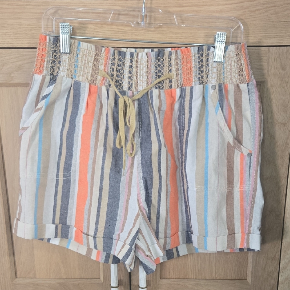Colorful Striped High Waist Women's Shorts
